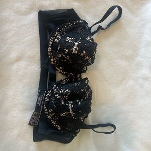 Victoria's Secret Black Embroidered Underwire Bra